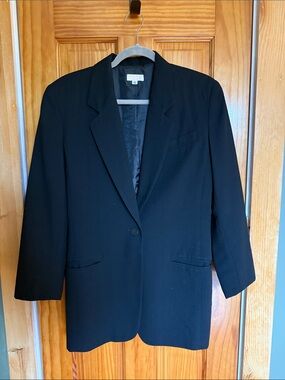 Brooks Brothers Black Women's Single-Button Blazer